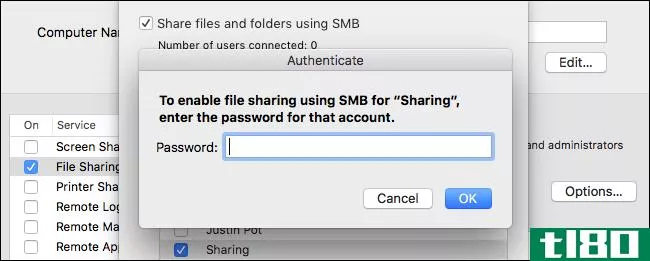 如何在macos上设置网络文件共享，而不共享用户名和密码