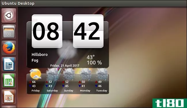 如何在ubuntu的顶部面板中添加天气信息
