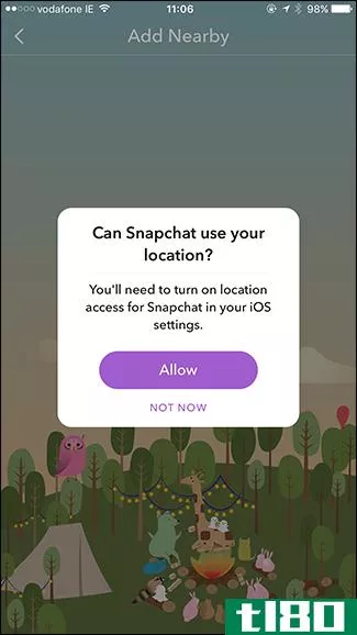 如何在不共享位置的情况下使用snapchat