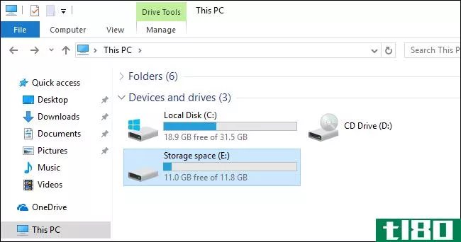 如何使用Windows10的存储空间来镜像和合并驱动器