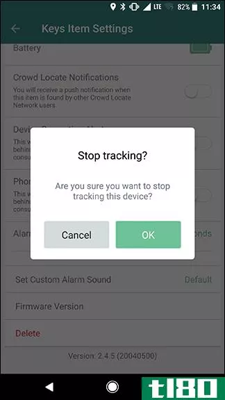 如何从您的帐户中删除trackr设备