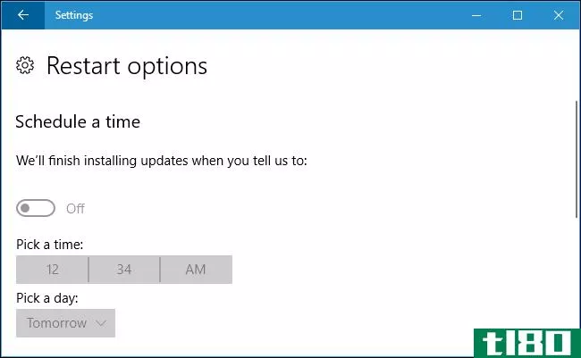如何设置“活动时间”，使Windows10不会在不好的时间重新启动