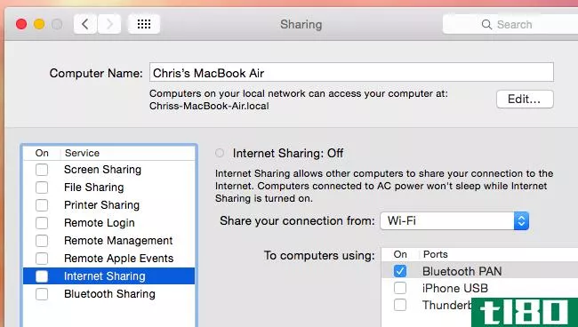 如何将mac变成wi-fi热点