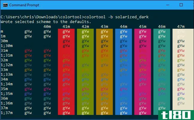 如何使用microsoft的colortool自定义命令提示符的配色方案