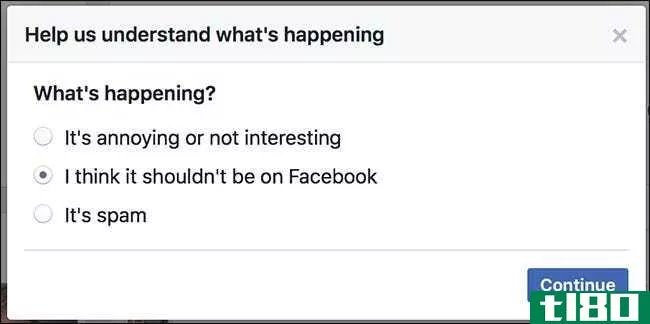 如何报告facebook帖子