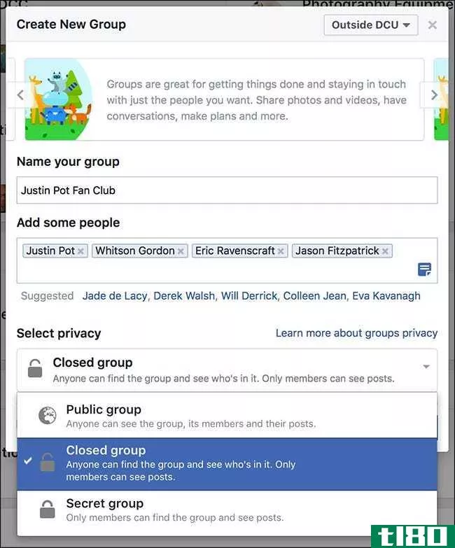 如何创建facebook群组