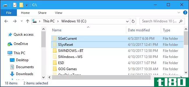 $getcurrent和$sysreset文件夹是什么，您可以删除它们吗？