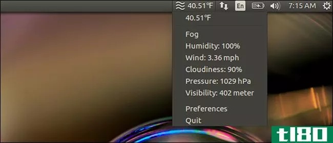 如何在ubuntu的顶部面板中添加天气信息