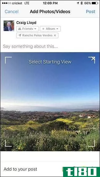 如何将360度照片发布到facebook