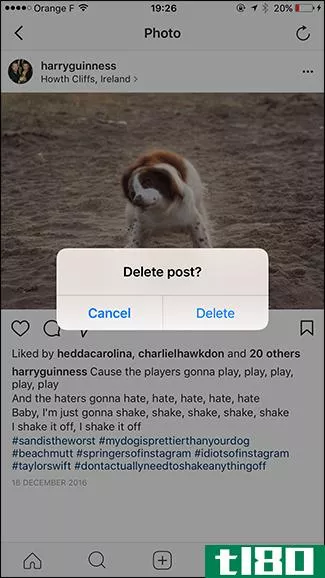 如何从instagram帐户中删除帖子