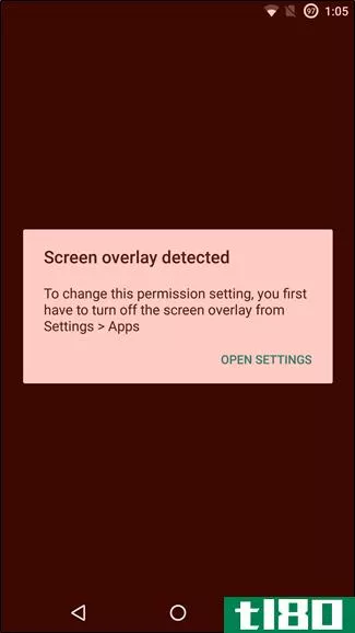 如何修复android上的“屏幕覆盖检测”错误
