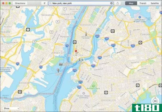 如何在apple maps中查看公共交通路线或卫星图像