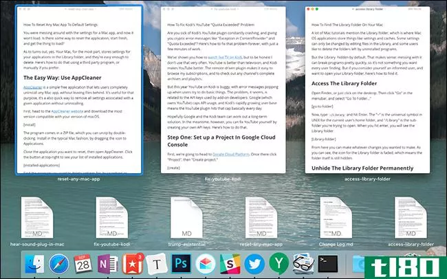 在mac上添加一个隐藏的手势，显示所有应用程序的所有窗口