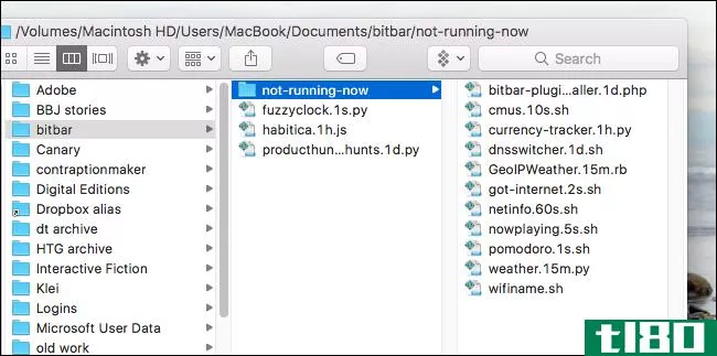 如何使用bitbar向mac的菜单栏添加几乎所有的信息