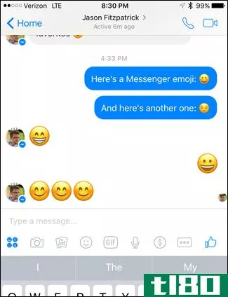 如何用ios系统表情符号替换facebook messenger中的表情符号
