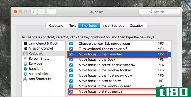 如何在不接触鼠标的情况下使用mac的菜单栏