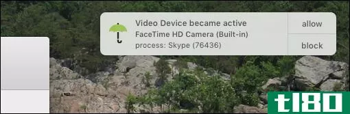 如何在应用程序开始使用mac的网络摄像头时获得通知