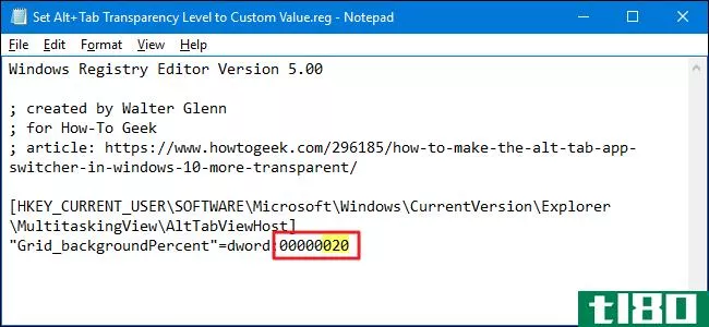 如何使Windows10的alt+tab应用程序切换器更透明