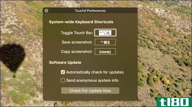 在任何带有touché的mac上尝试触摸栏的软件版本