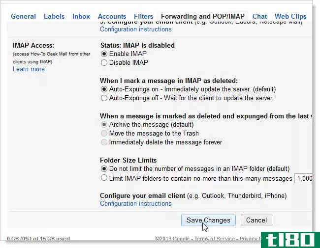 如何使用imap将您的gmail帐户添加到outlook