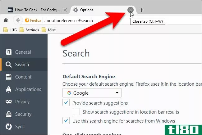 如何将firefox的默认搜索引擎改回google