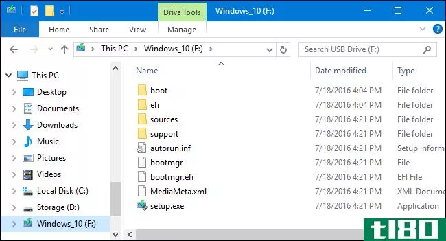 如何为windows 10、8或7创建u**闪存驱动器安装程序