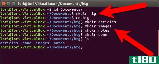如何用一个linux命令创建多个子目录