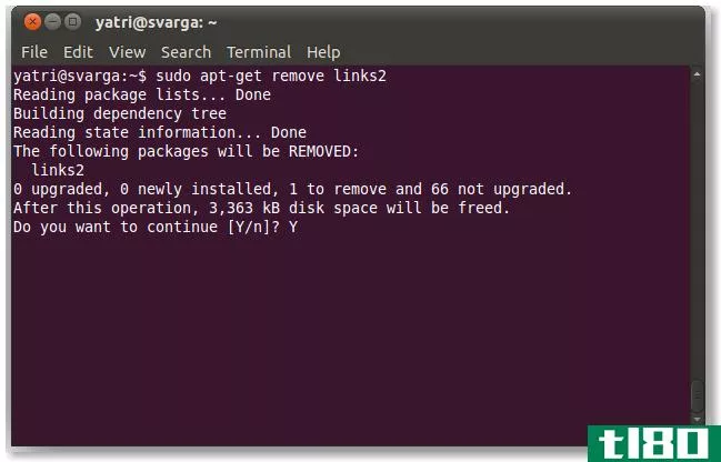 如何使用apt-get从命令行在ubuntu中安装程序