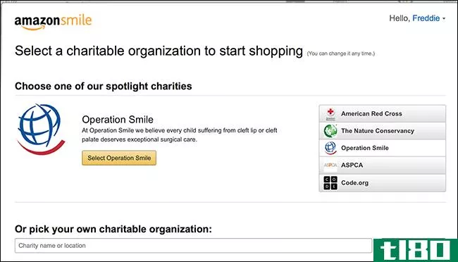 每次与亚马逊购物时自动捐赠给慈善机构