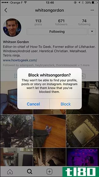 如何在instagram上阻止某人