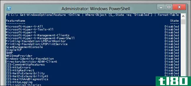 如何从windows中的powershell管理windows的可选功能