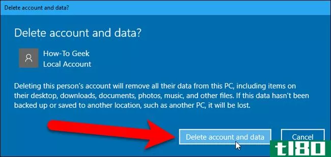 如何在Windows7、8或10中删除用户帐户