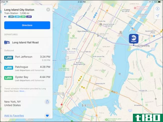 如何在apple maps中查看公共交通路线或卫星图像