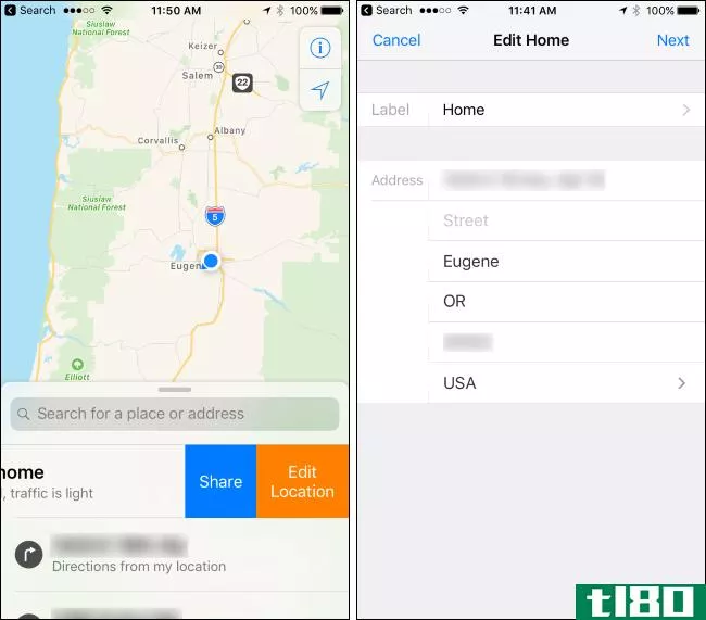 如何在apple maps中更改您的家庭地址