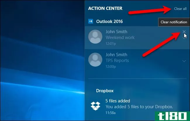 如何在Windows10中隐藏通知的号码徽章