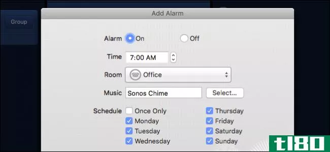 如何使用sonos作为闹钟或睡眠计时器