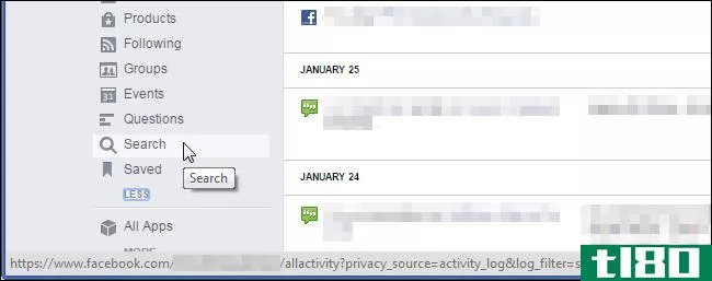 如何在pc上删除facebook搜索历史记录