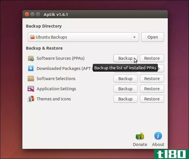 如何使用aptik备份和恢复ubuntu中的应用程序和ppa
