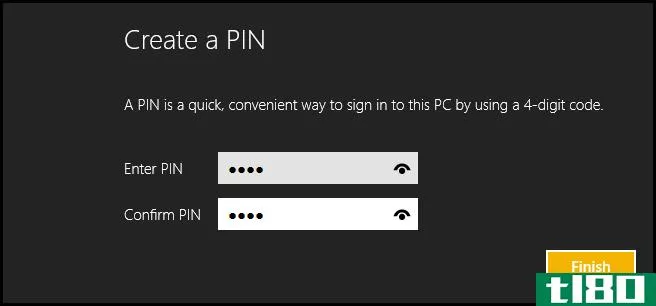 如何在Windows8中使用pin代替密码