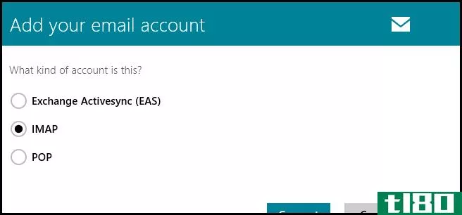 如何在windows 8中将imap电子邮件帐户添加到邮件应用程序