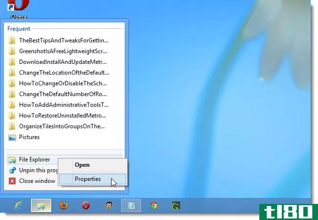 更改windows 8中的默认文件资源管理器启动文件夹