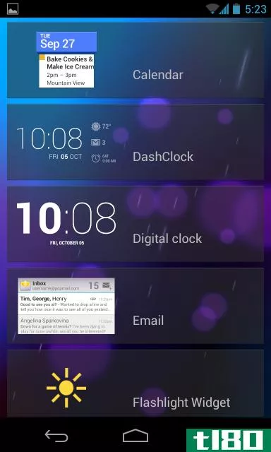 dashclock是android的锁屏小部件应该具备的功能