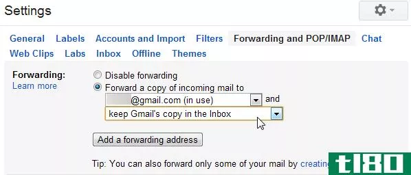 如何将所有电子邮件地址合并到一个gmail收件箱中