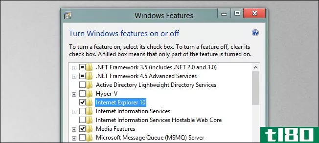 如何在windows 8中卸载internet explorer 10