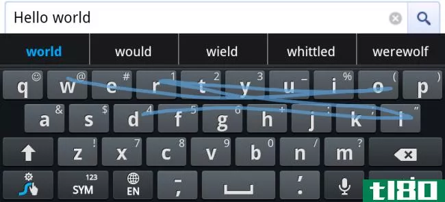 如何使用android的swype键盘更快地打字