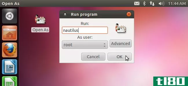 在ubuntu 11.10中创建桌面上的快捷方式以root运行程序
