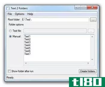 text2folders是一个简单的批处理文件夹生成器