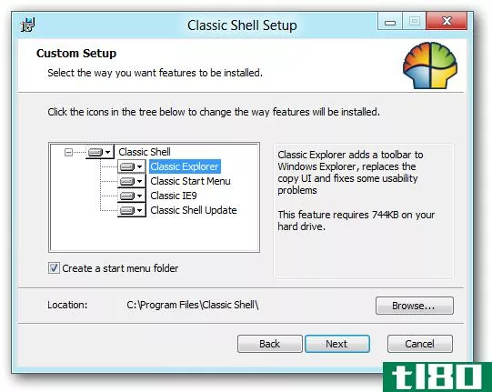 在windows8中使用classic shell获得经典的开始菜单和资源管理器工具栏