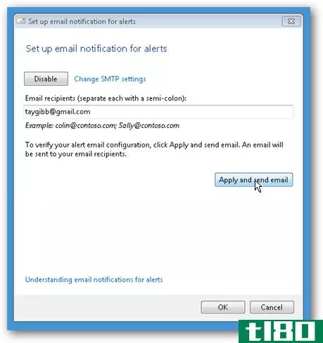 如何为windows home server设置电子邮件通知