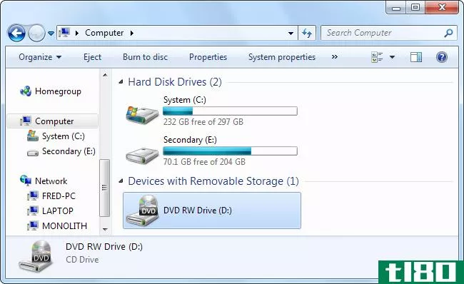 如何在windows上通过网络共享cd&dvd驱动器